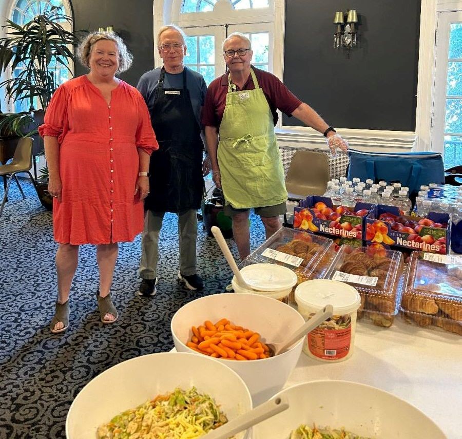 Serving dinner to those experiencing homelessness